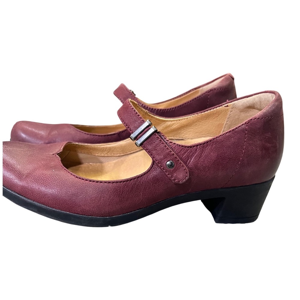Dansko Burgundy Leather Mary Jane Block Heel Comfort Shoes EU 38 US 7.5-8 - Picture 5 of 10